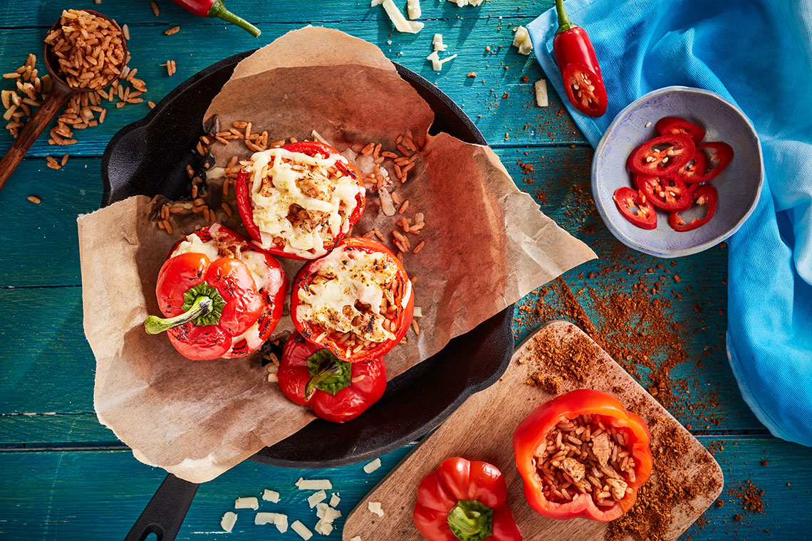 Mexican Chicken Fajita Stuffed Peppers A Capsicana Recipe